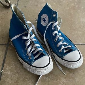 Blue Hightop Converse